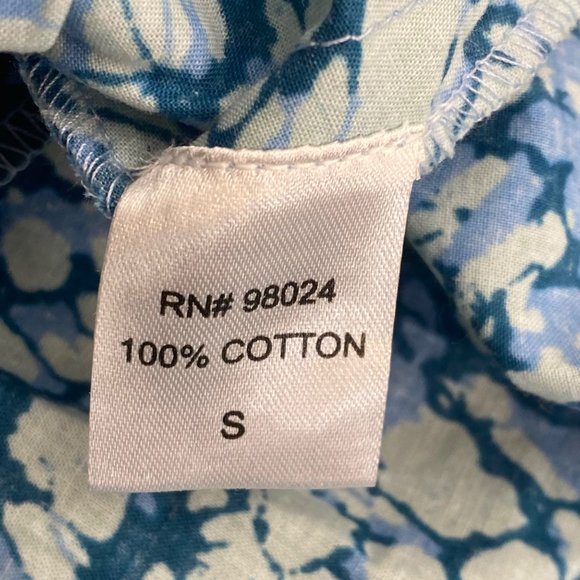 NWT House of Harlow 1960 REVOLVE Blue Ruffle Short Dress S/M Cotton Puff Sleeve - Picture 8 of 13